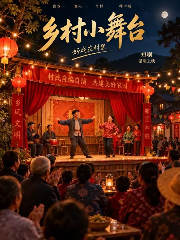 《村晚大舞台》- 黄豆生活喜剧短剧封面 《村晚大舞台》- 黄豆生活喜剧短剧封面